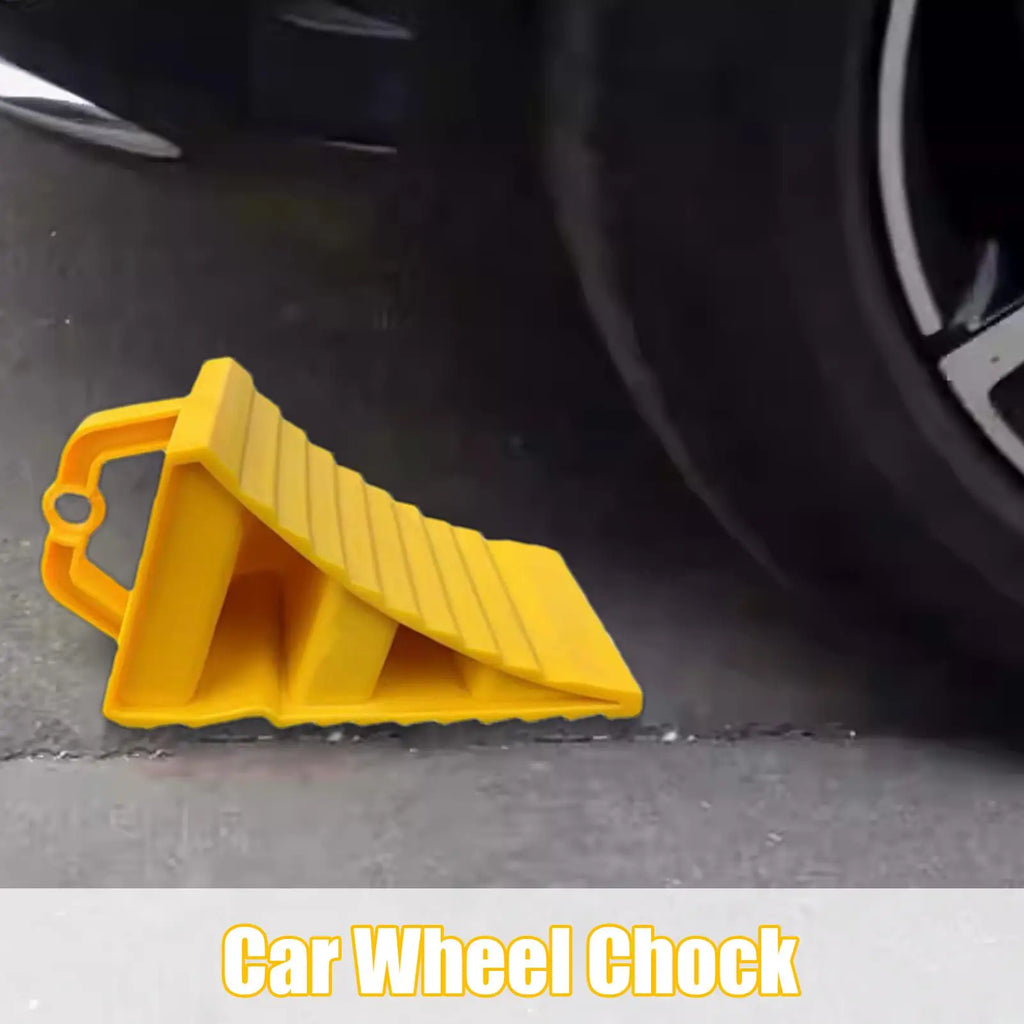 Anti-Slip Wheel Chock for Trucks, Cars, RVs | Heavy-Duty ABS Wheel Chock Qme