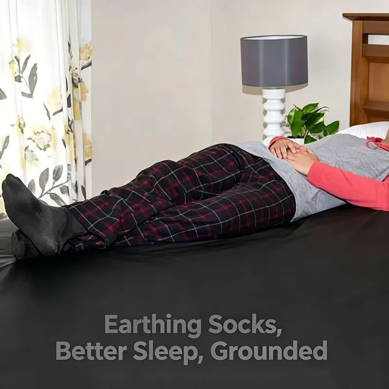 Grounding Socks Silver Fiber Earthing Socks for Sleep & Yoga Earthing Grounding Socks Qst