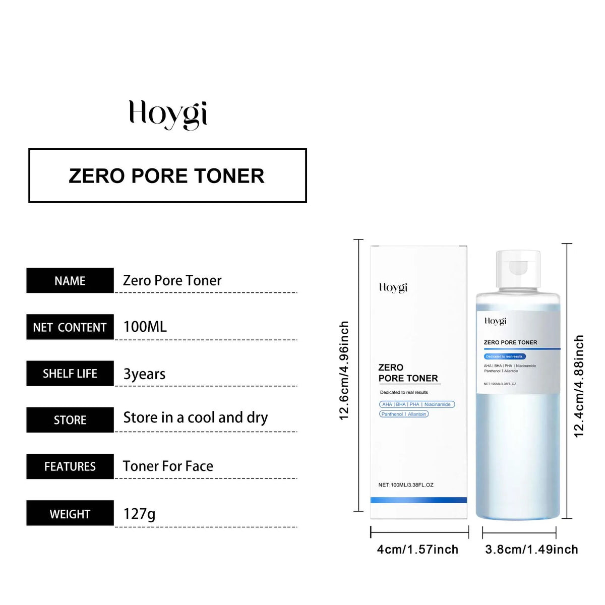 Hoygi Exfoliating Moisturizing Toner – Gentle Nourishing Skin Toner Exfoliating Toner Qst