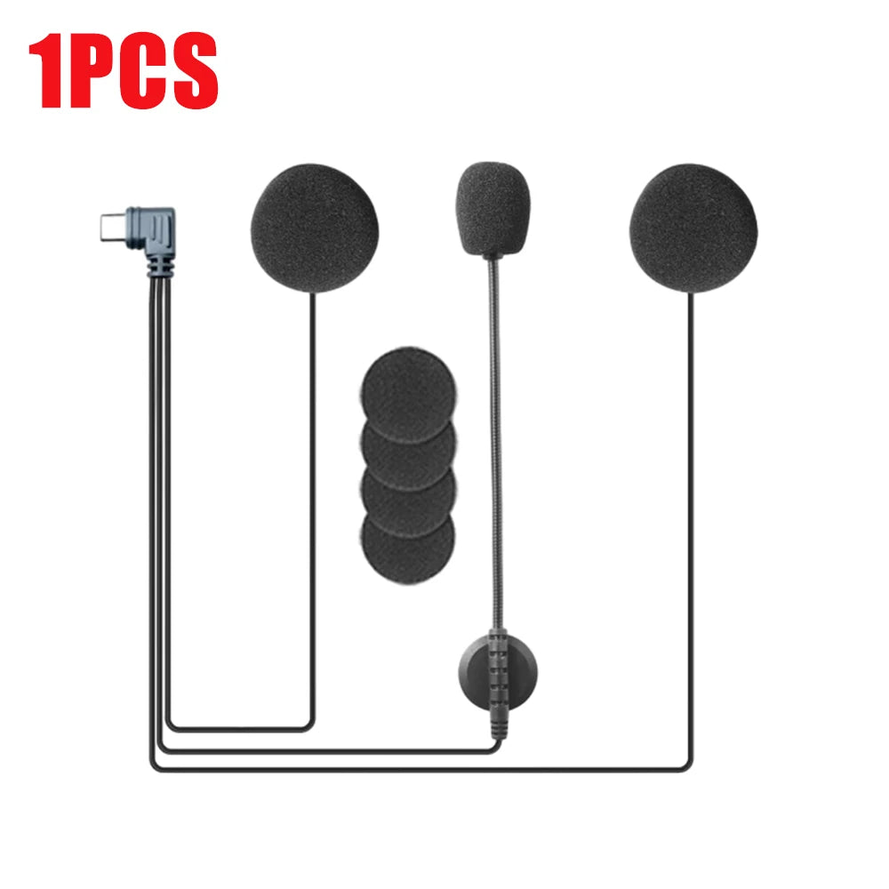 EJEAS Helmet Headset Type-C for V6 Pro V4 Plus V7 Intercom Helmet Intercom Headset Qst 1 PCS