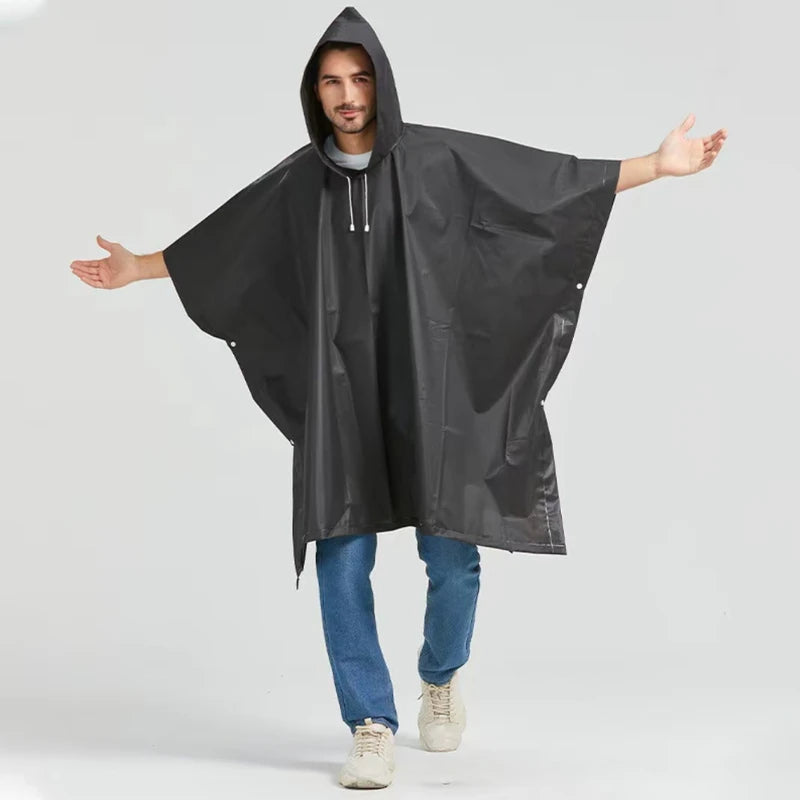 Waterproof Hooded EVA Rain Jacket – Unisex Hiking Raincoat Waterproof Rain Jacket Qst