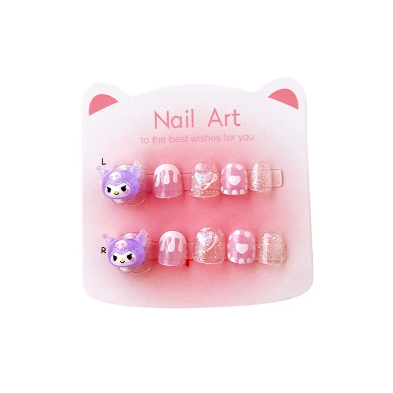 Hello Kitty Kuromi Cartoon Nail Stickers – Safe & Non-Toxic Nail Art Stickers Qme