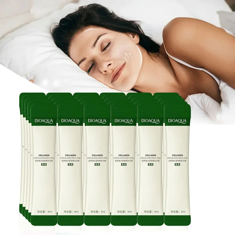 BIOAQUA Collagen Sleeping Facial Mask – Moisturizing & Firming Sleeping Face Mask Qme 20pcs