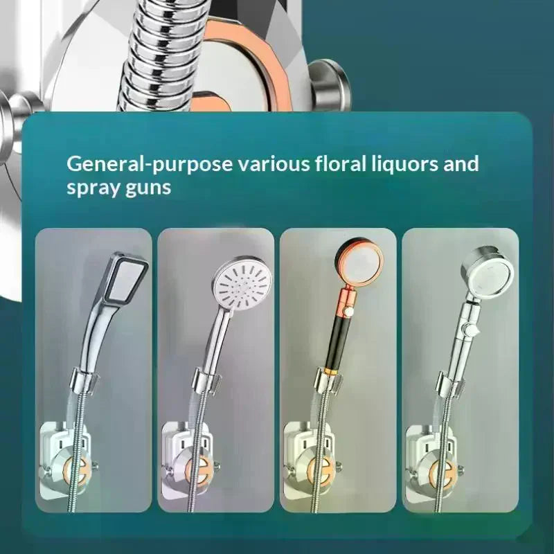 No Drill Adjustable Shower Head Holder | Wall Mount Bracket Shower Head Bracket Qme