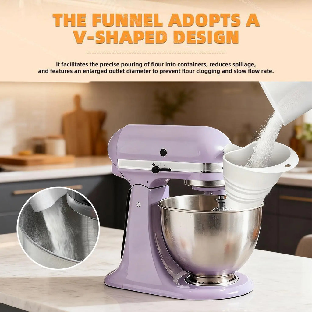 Silicone Flour Funnel Pouring Attachment for Stand Mixers Stand Mixer Attachment Qme China Mainland