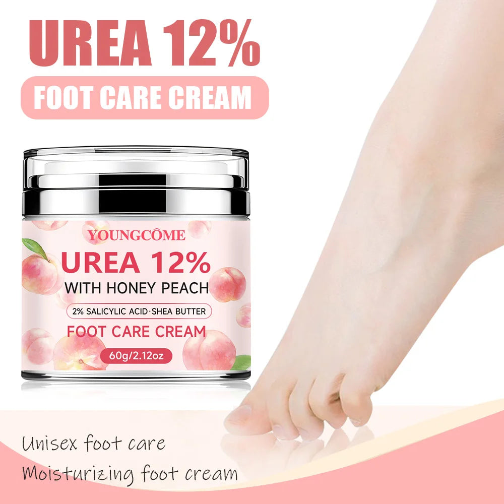 YOUNGCOME Peach Urea Foot Cream – Moisturizer for Dry Skin Foot & Hand Cream Qst