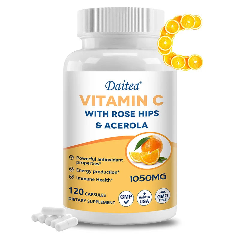 ZENVITALIZE Vitamin C 1050mg – Vegan, Non-GMO, 120 Capsules Vitamin C Supplement Qst
