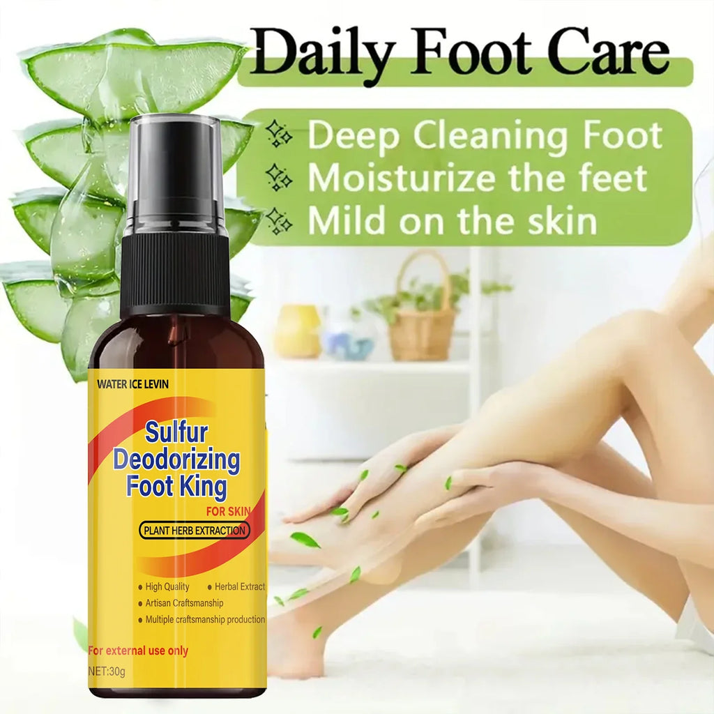 Sulfur Herbal Foot Deodorizing Spray – Odor Control & Moisture Foot Deodorizing Spray Qme