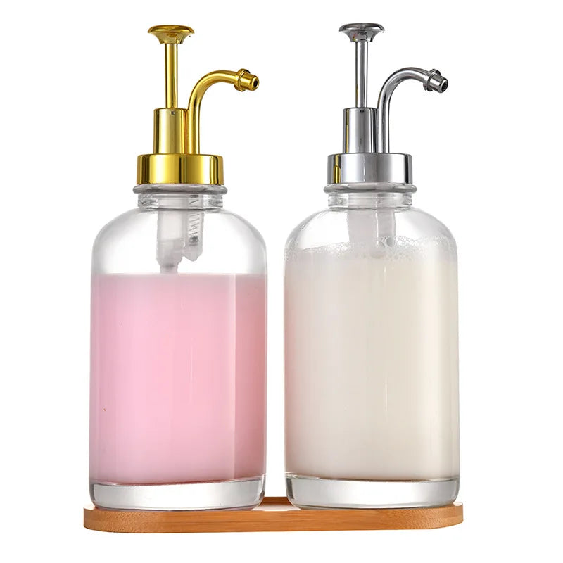 Clear Glass Dispenser Bottle – Soap, Lotion & Syrup Pump Glass Pump Dispenser Qme