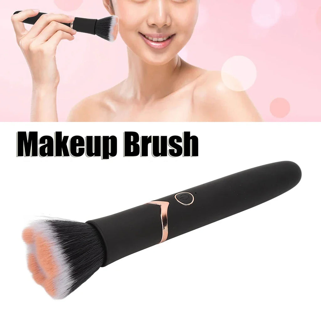Qme Electric Vibrating Makeup Brush – 10 Speed Blush Powder Electric Makeup Brush Qme