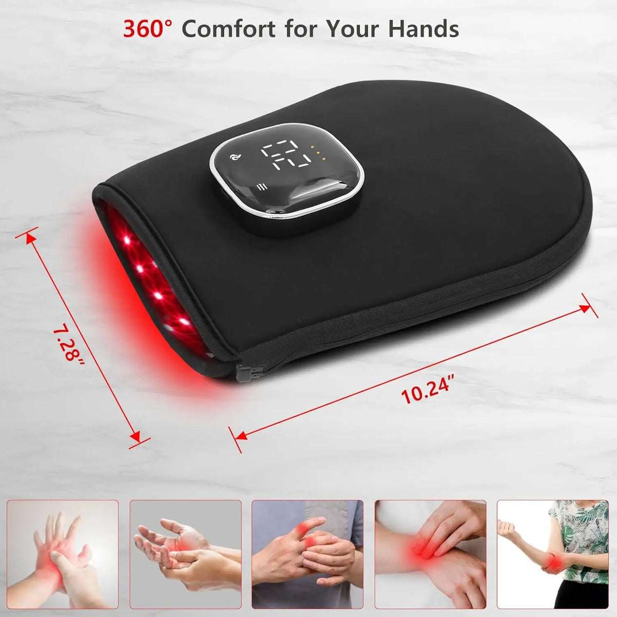 Wireless Red Light Therapy Glove 660nm 850nm LED Hand Device Red Light Therapy Glove Qst