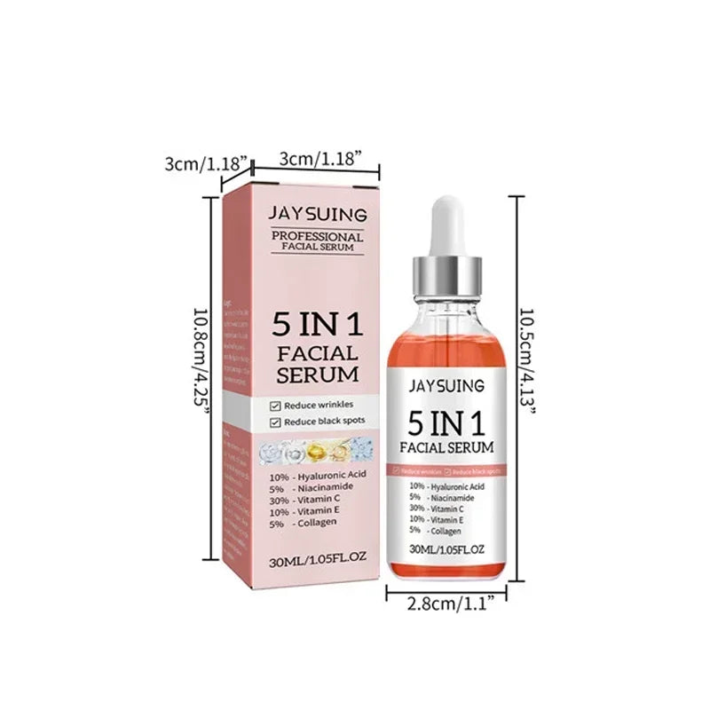 5-in-1 Hyaluronic Acid & Vitamin C Facial Serum 30ml Facial Serum Qst