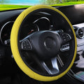 Braided Steering Wheel Cover – 7 Colors | Car Accessories Steering Wheel Cover Qme yellow