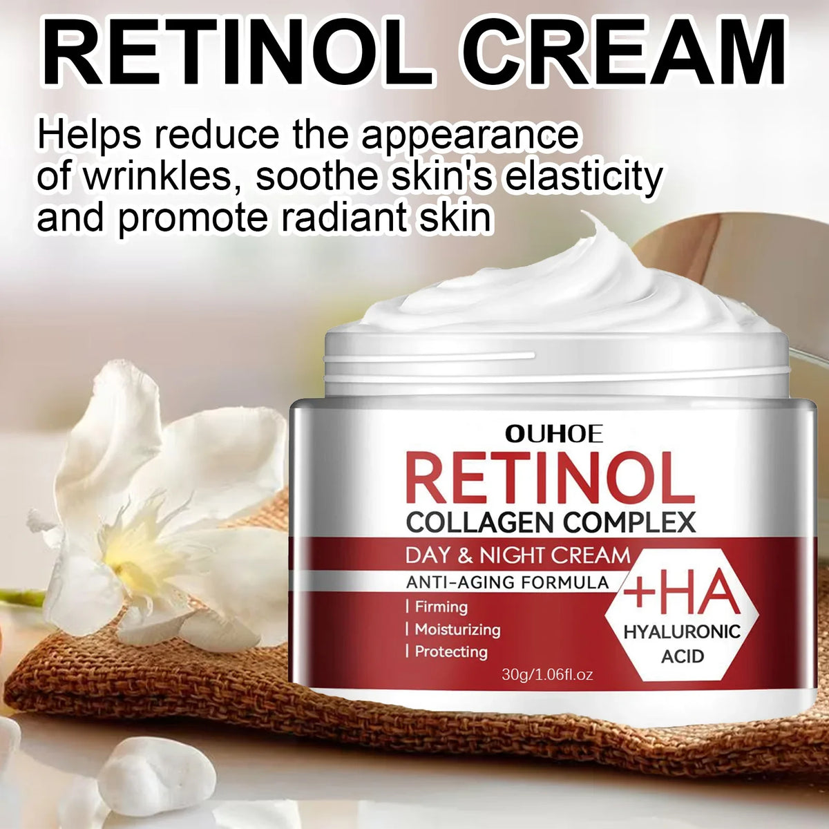 Retinol Face Moisturizer Cream – Anti-Wrinkle & Pore Minimizing Retinol Face Cream Qme
