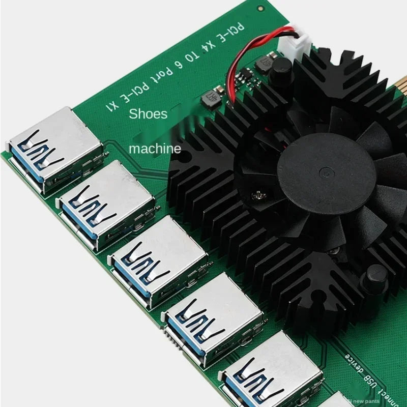 PCIe X4 to X16 USB 3.0 Riser Adapter Card – 20Gbps Extender PCIe Riser Adapter Qme
