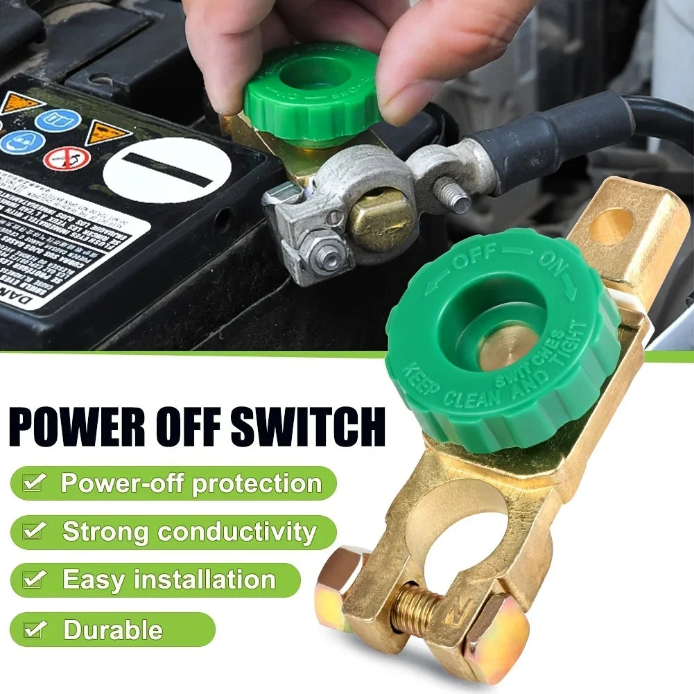 Green Car Battery Isolator Cut-Off Switch | Auto Accessory Battery Isolator Switch Qme