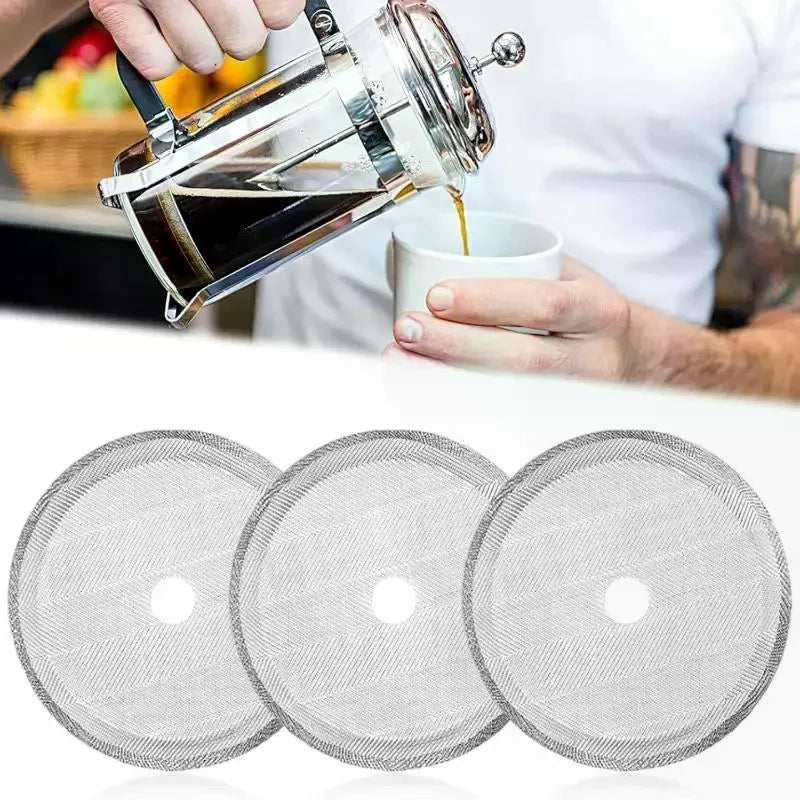 Reusable Stainless Steel French Press Filter Screen – Fine Mesh French Press Filter Qme