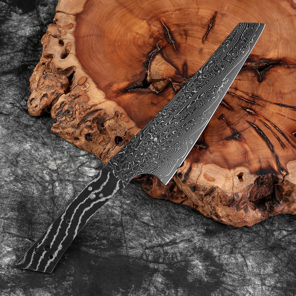 XITUO Damascus Steel Knife Blank Set – Santoku Nakiri 1-6PCS Damascus Knife Blank Set Qst