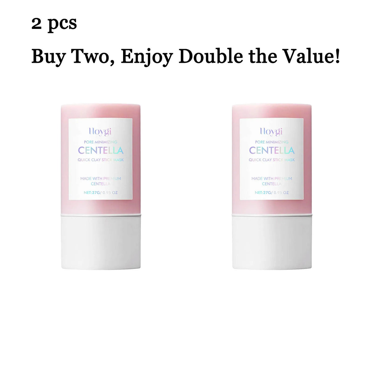 Hoygi Centella Clay Mask Stick 27g – Moisture & Pore Smoothing Clay Face Mask Qst 2 pcs