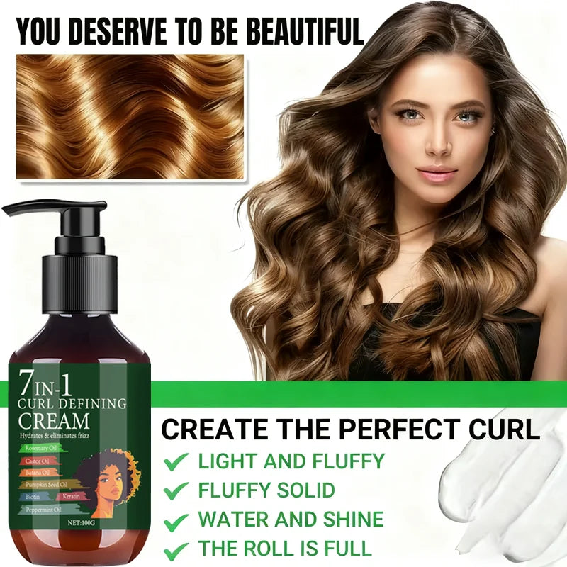 7-in-1 Curl Defining Cream with Rosemary & Castor Oil Curl Defining Cream Qme