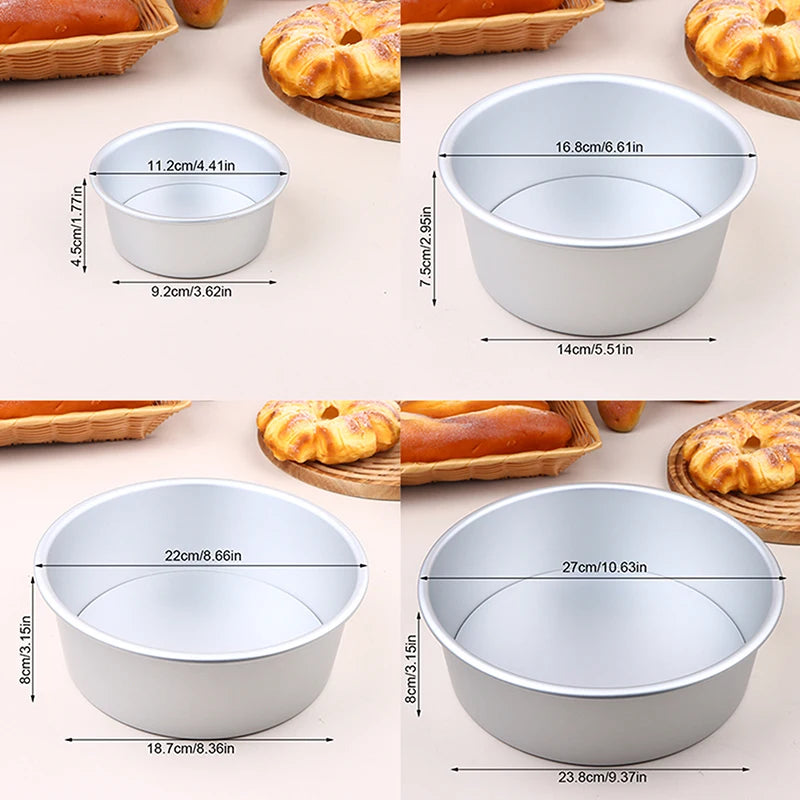 Nonstick Aluminum Round Cake Pan with Removable Base 4–10 In Round Cake Pan Qst