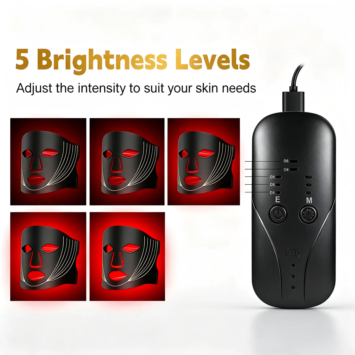 VIMYSHOW 7-Color LED Silicone Face Mask – Skin Care Device LED Face Mask Qst