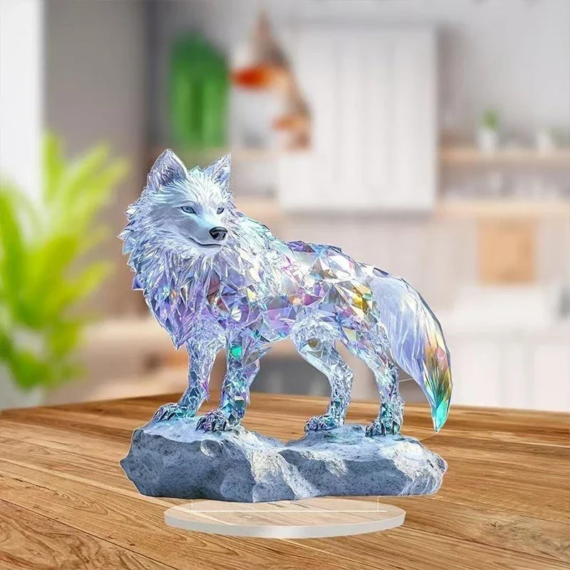 Peacock Figure Desktop Ornament | Office & Housewarming Decor Desktop Figurine Qme