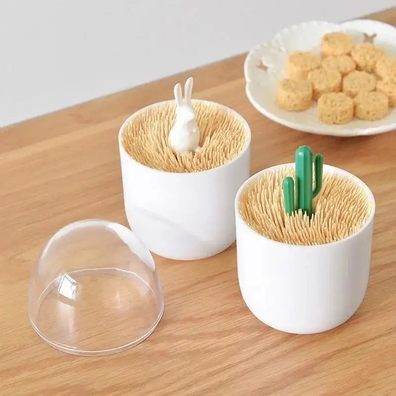 Cute Cactus Toothpick & Cotton Swab Holder – 4 Fun Styles Toothpick Holder Qme