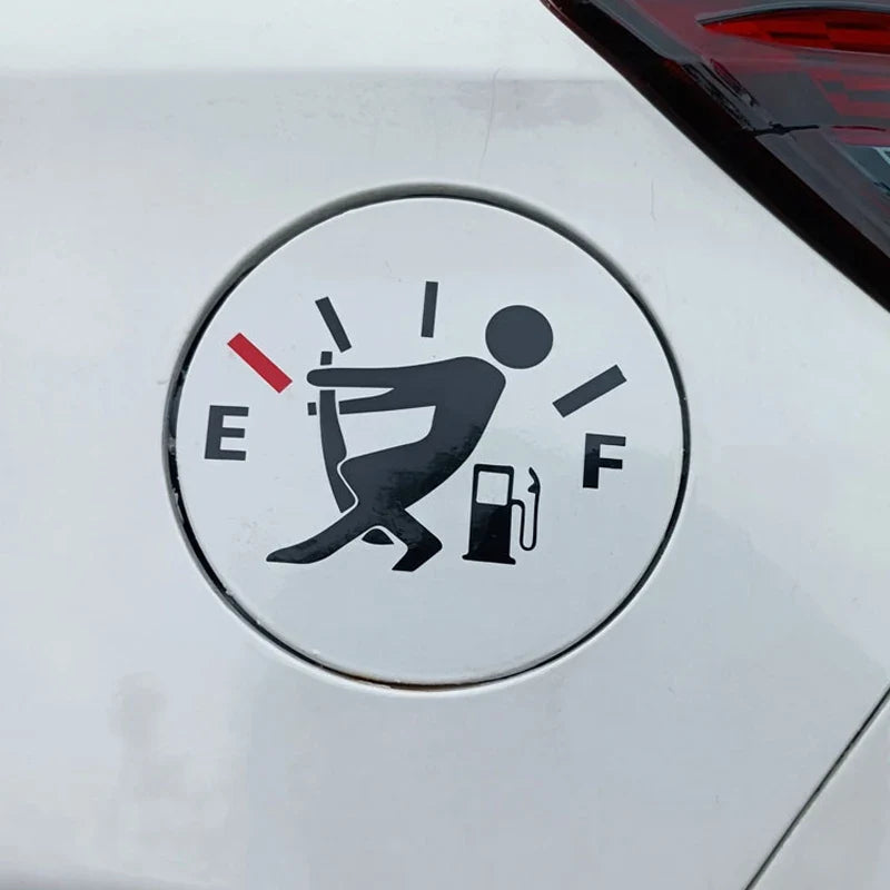 Funny Car Fuel Gauge Decal – Waterproof Empty Gauge Sticker Car Decal Sticker Qme
