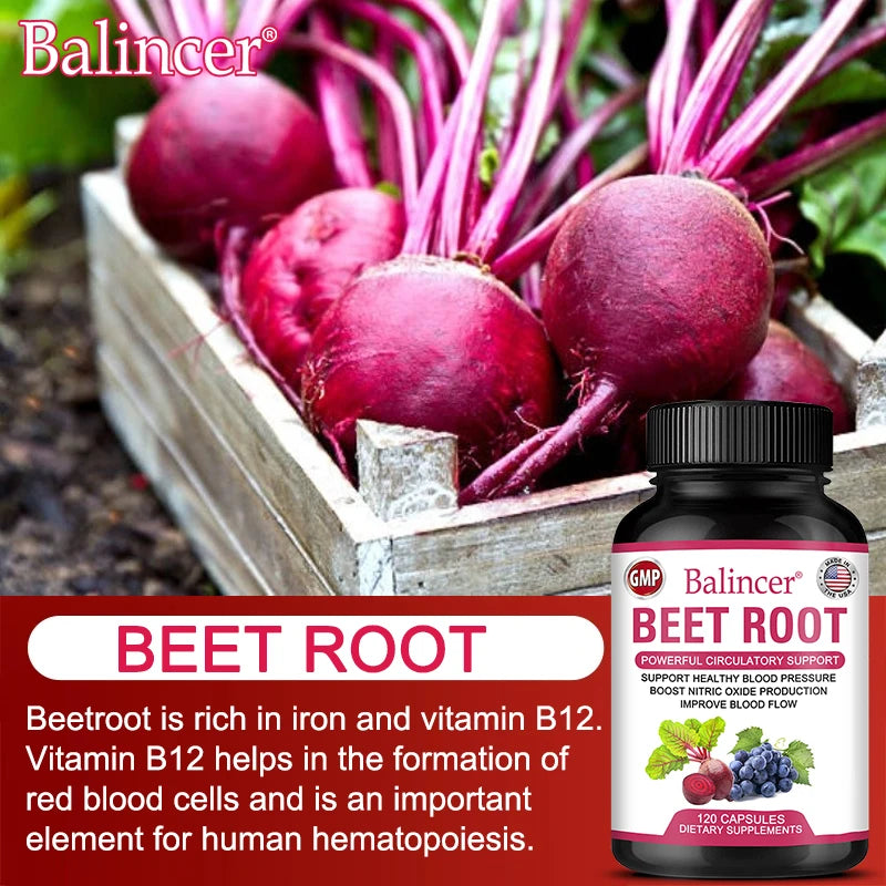 Balincer Beetroot Capsules – Antioxidant & Energy Support Beetroot Supplement Qst