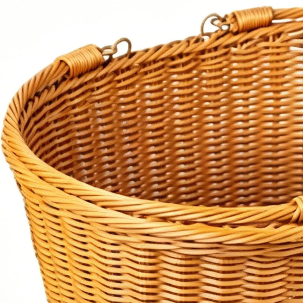 Woven Picnic & Harvest Basket with Handle | Storage Hamper Woven Storage Basket Qme