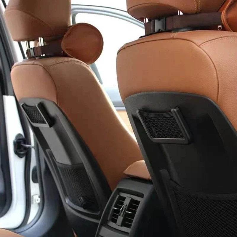 Car Seat Side Mesh Storage Bag & Phone Pocket Organizer Car Seat Organizer Qme