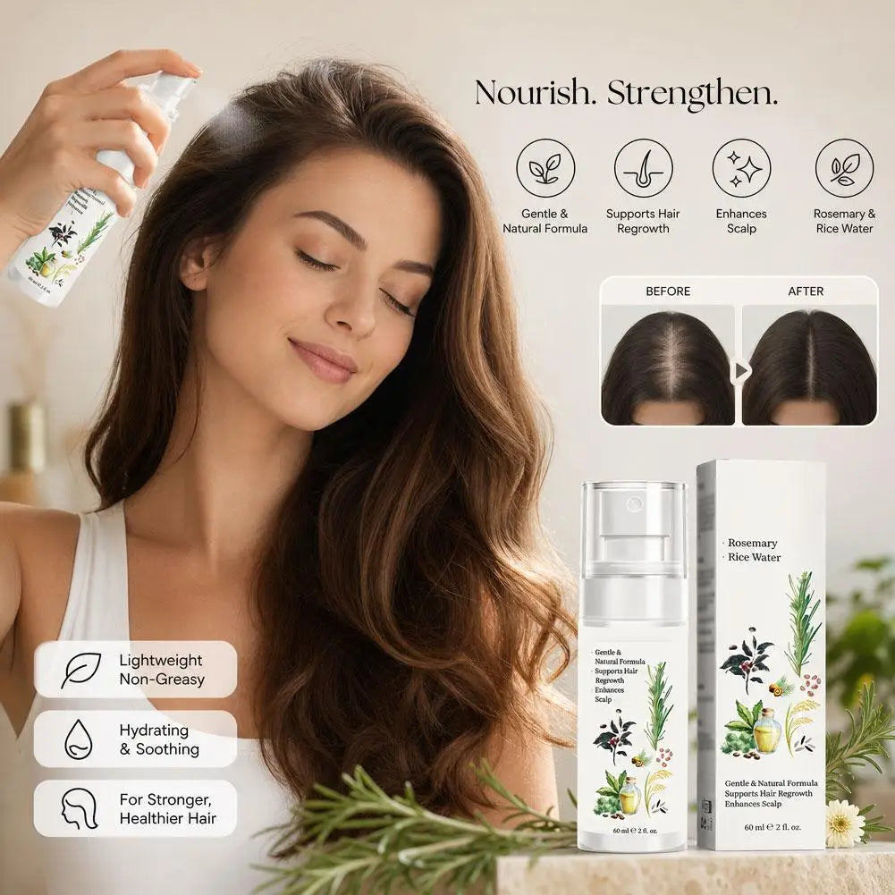 Qme Hair Strengthening Serum – Scalp Nourishing Volume Spray Hair Strengthening Serum Qme