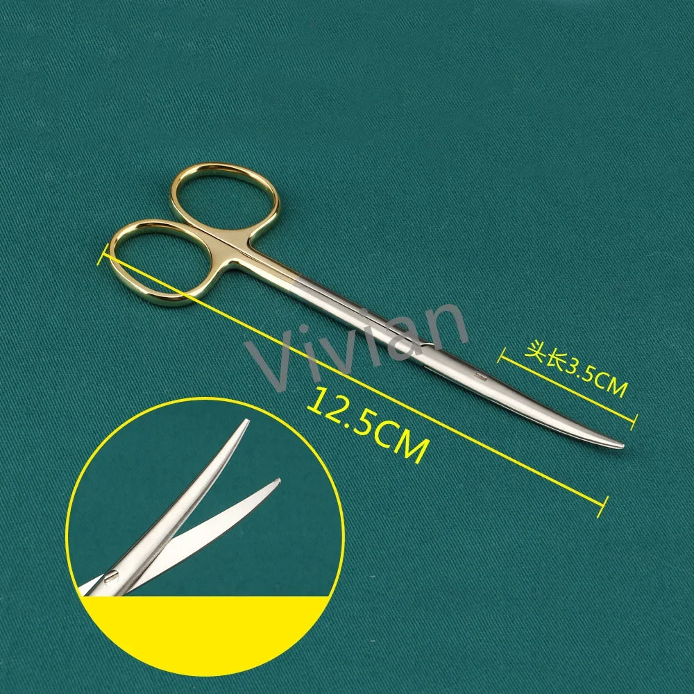 Gold Handle Blunt Nose Scissors – Titanium Steel Grooming Grooming Scissors Qme
