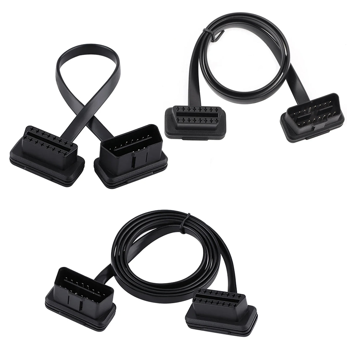 OBD2 16-Pin Male to Female Diagnostic Extension Cable OBD2 Extension Cable Qme