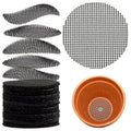 Flowerpot Mesh Gasket Pads – Leakproof Soil Drainage Liner Pot Drainage Liner Qme 10x10cm 50 Pcs