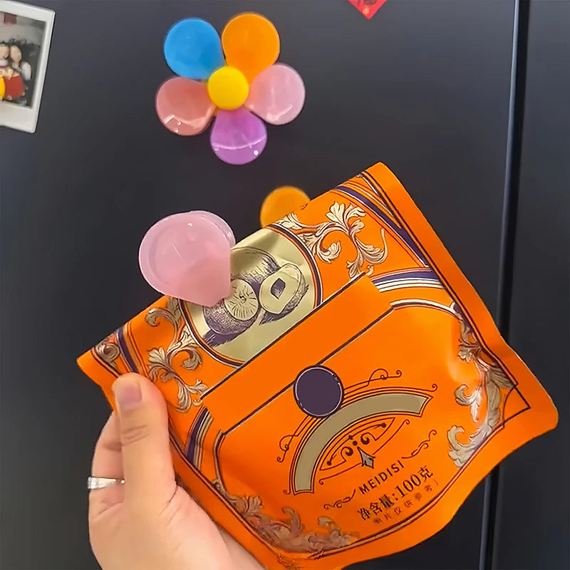 Flower Magnetic Food Sealing Clips 2-in-1 Fridge Magnet Set Food Sealing Clips Qst