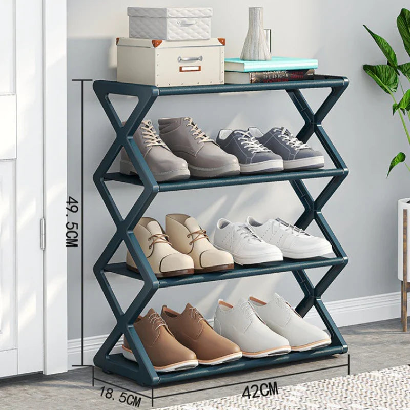 5-Tier Shoe Rack Organizer for Entryway, Dorm & Home Shoe Rack Organizer Qme one size Dark green