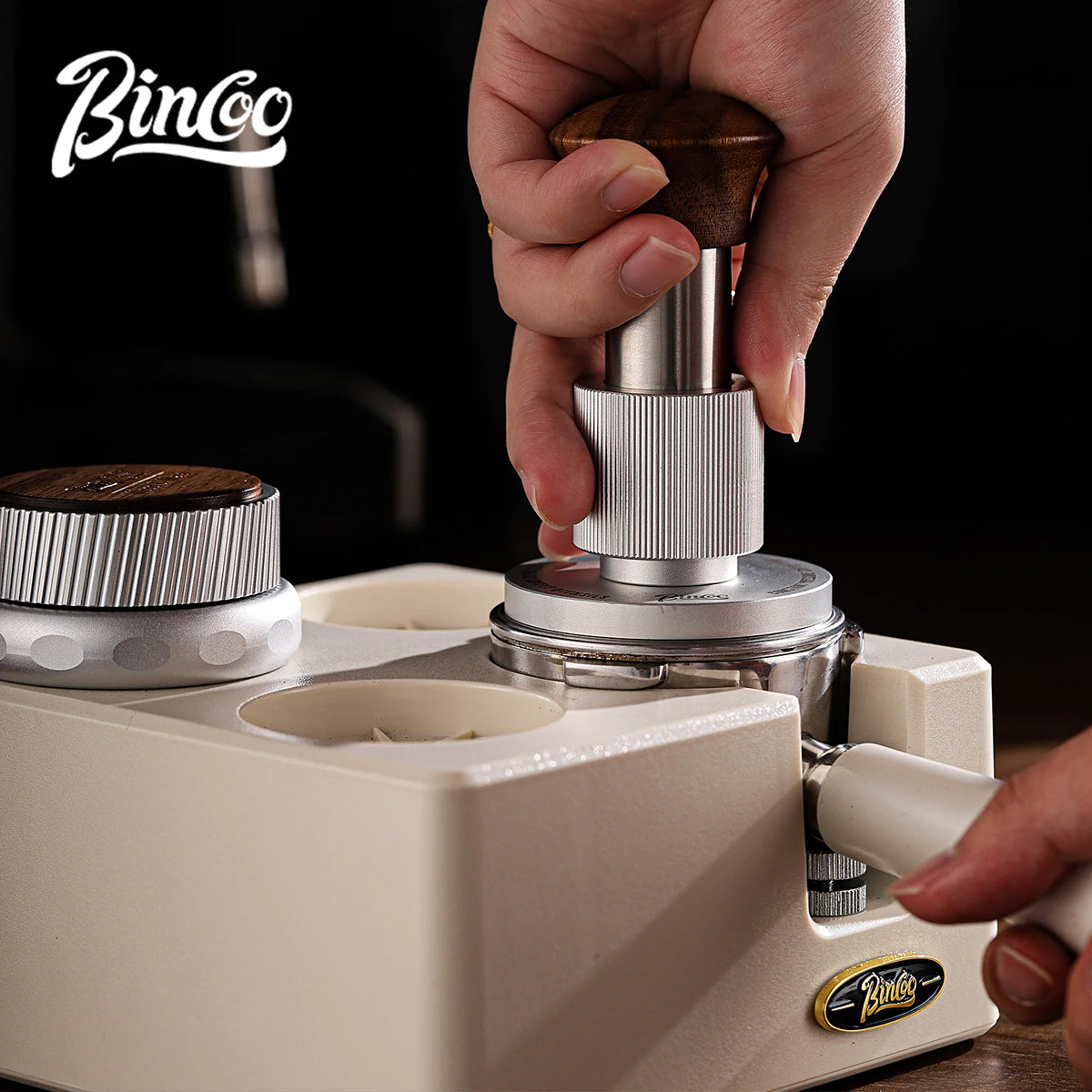 Bincoo Coffee Tamper Station Storage Base 51/58mm Barista Coffee Tamper Station Qst