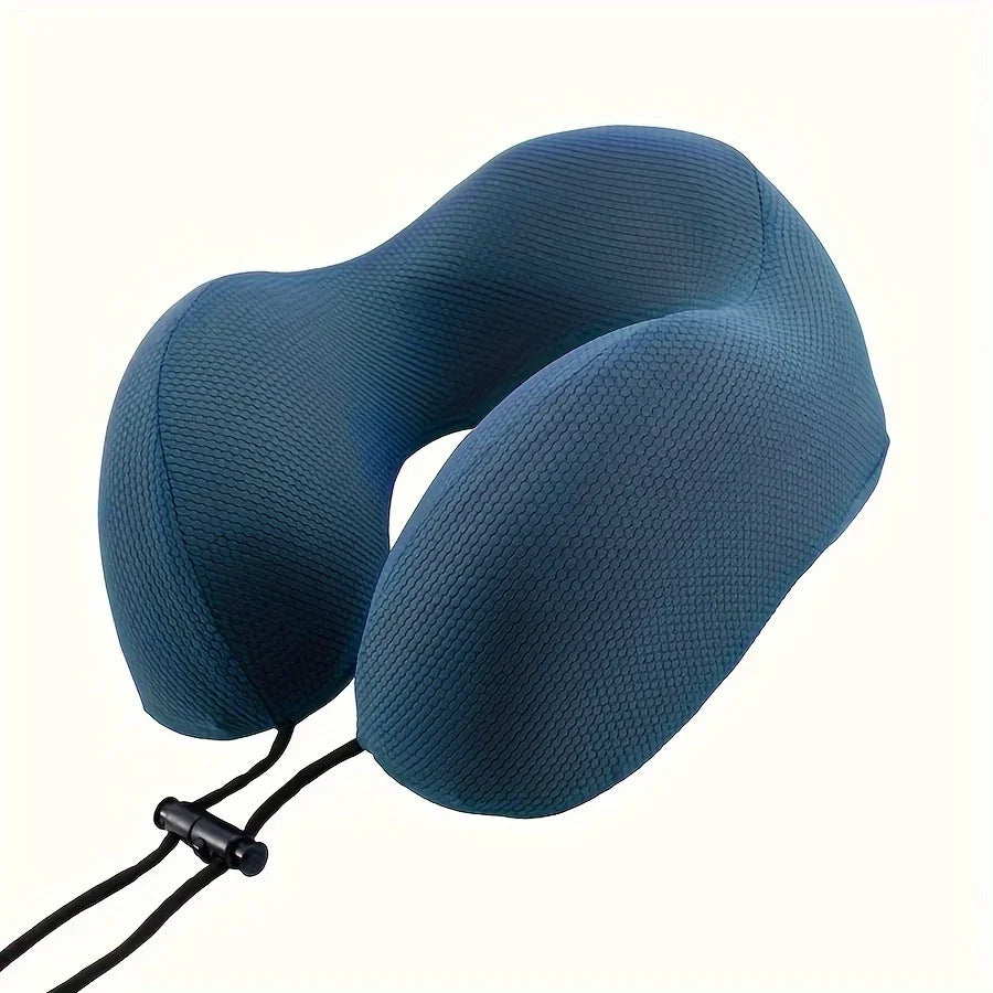 U-Shaped Memory Foam Travel Neck Pillow – Camping & Office Travel Neck Pillow Qme green