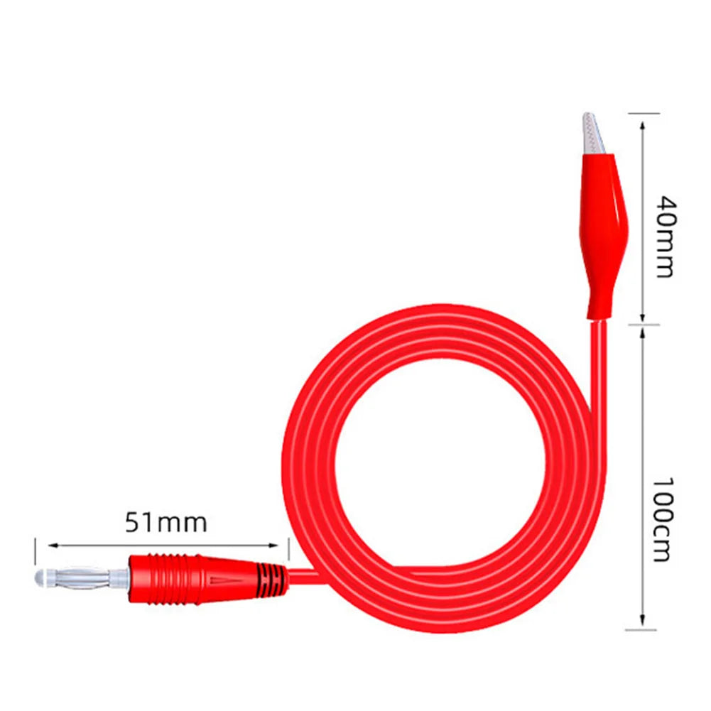 Alligator Clip to Banana Plug Test Cable Dual Tester Lead Test Cable Leads Qme