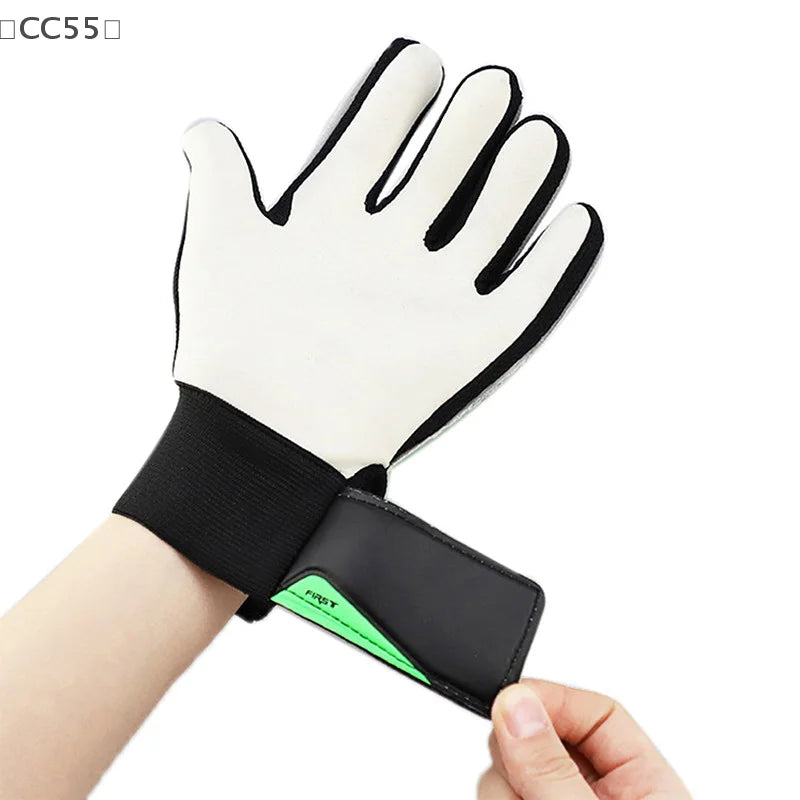 Kids Soccer Goalkeeper Gloves – Latex PU Palm Padding S/M/L Goalkeeper Gloves Qst