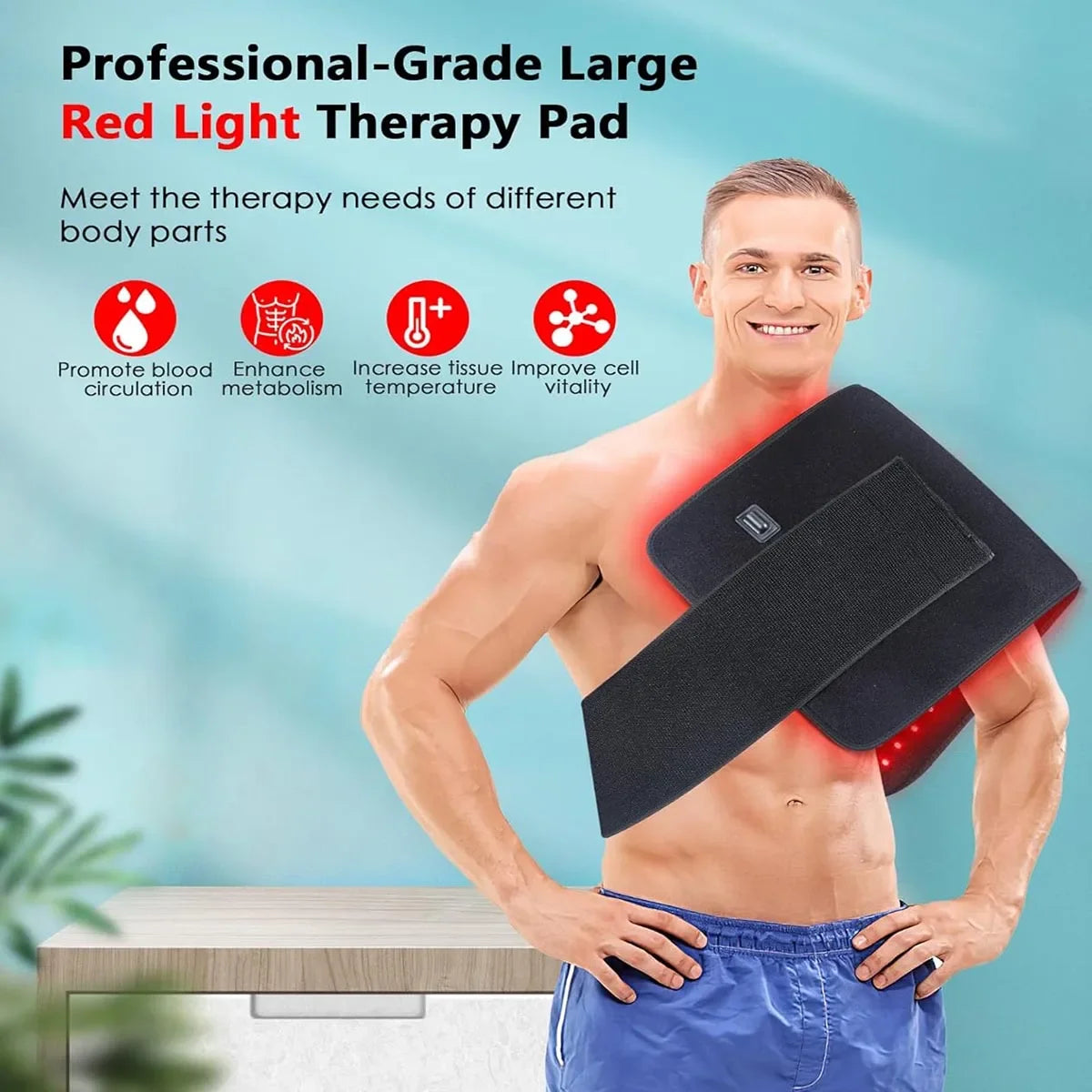 Red & Infrared Light Therapy Mat – 360 LEDs 660nm 850nm Light Therapy Mat Qst