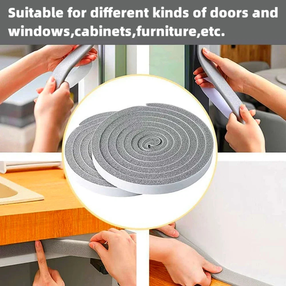 4M Self-Adhesive Foam Door & Window Sealing Strip Weatherstrip Sealing Strip Qme