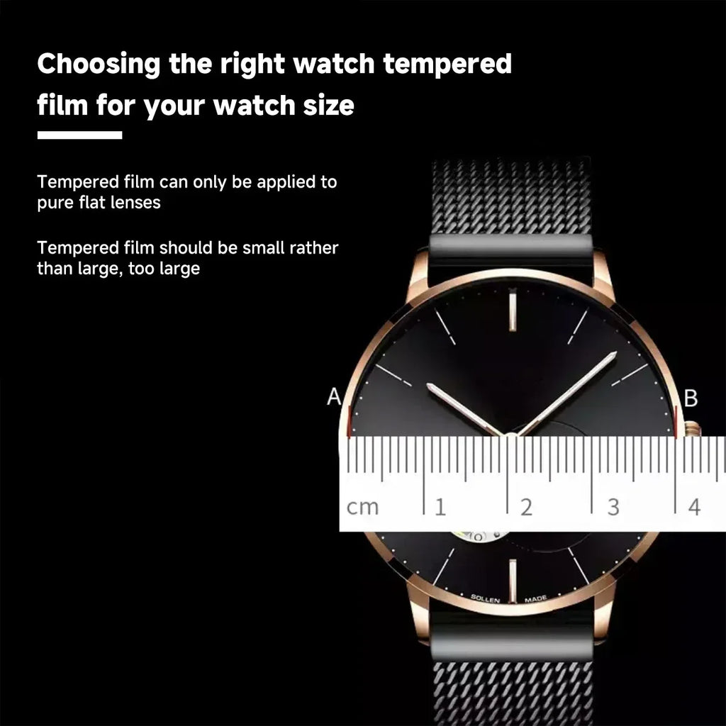 Universal Tempered Glass Smartwatch Screen Protector | 9H Smartwatch Screen Protector Qme