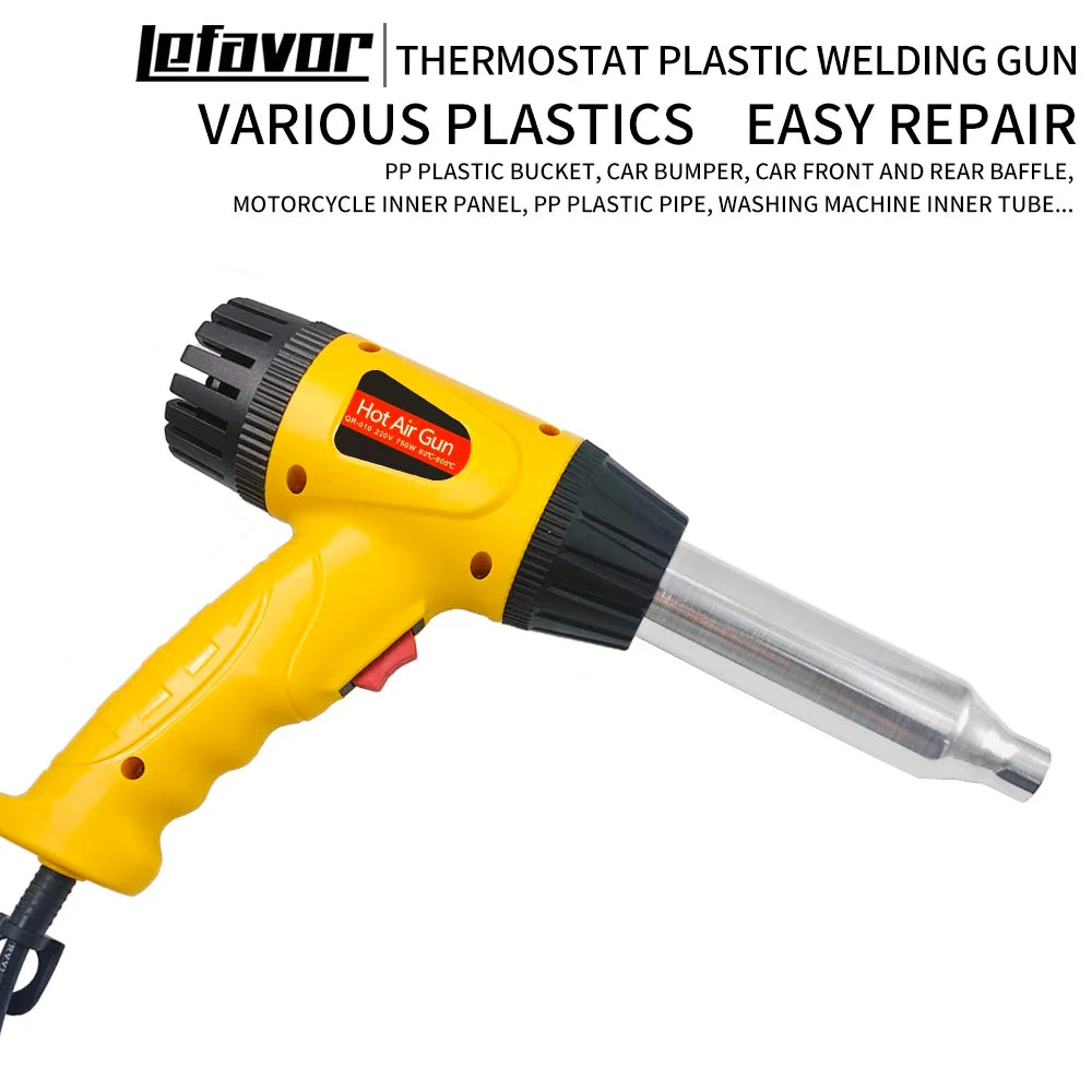 750–1000W Hot Air Welding Gun | Adjustable Temp Plastic Repair Hot Air Welding Gun Qme