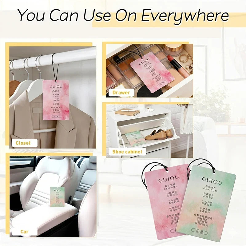 Portable Scented Cards for Drawers & Wardrobes | 9 Scents Wardrobe Scented Card Qme