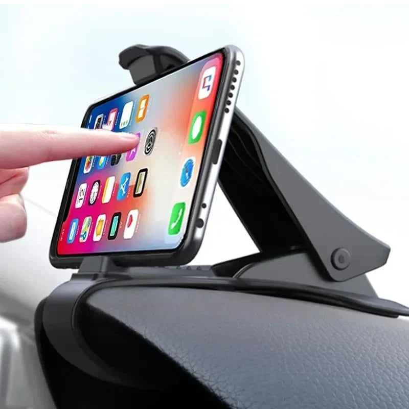 Car Phone Holder Clip Mount Dashboard Stand | Universal Fit Car Phone Mount Qme