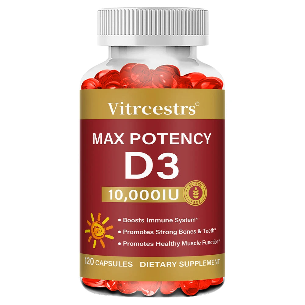ZENVITALIZE Vitamin D3 10000 IU – Bone & Immune Support Vitamin D3 Supplement Qst 120 count-1 bottle