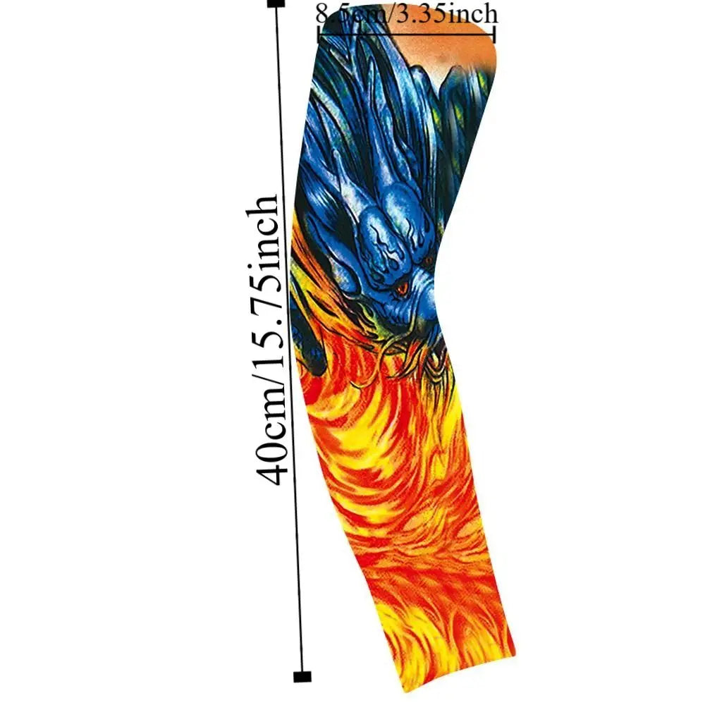 Flower Tattoo Arm Sleeve – Breathable UV Sun Protection Tattoo Arm Sleeve Qme